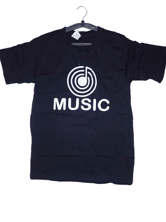 Black Music print T-shirt