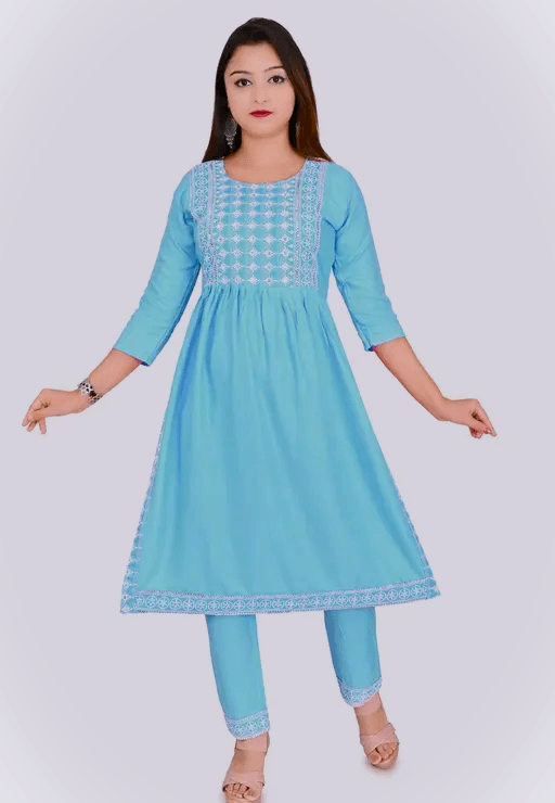 Nyra Rayon Blue suit salwar