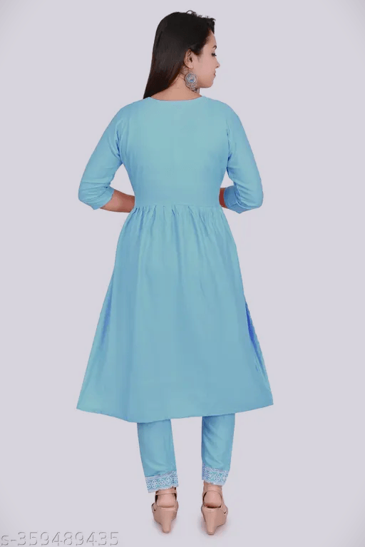 Nyra Rayon Blue suit salwar